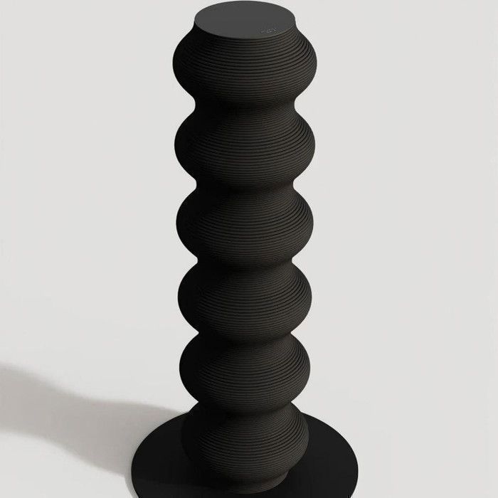 FurryTail  Griffoir incurvé pour chat, Arbre à chat, Fabriqué en rotin, résistant à l'usure, design distinctif, 89cm Noir
