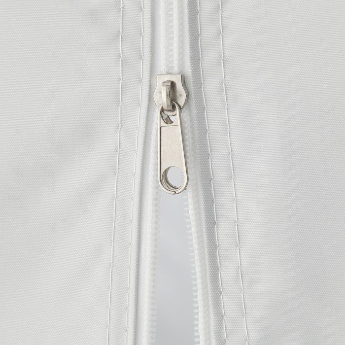 Tonnelle de jardin pliante - BORNEO - Cadre blanc et toile écru - 4 parois - Sac de transport - 3 x 3 m