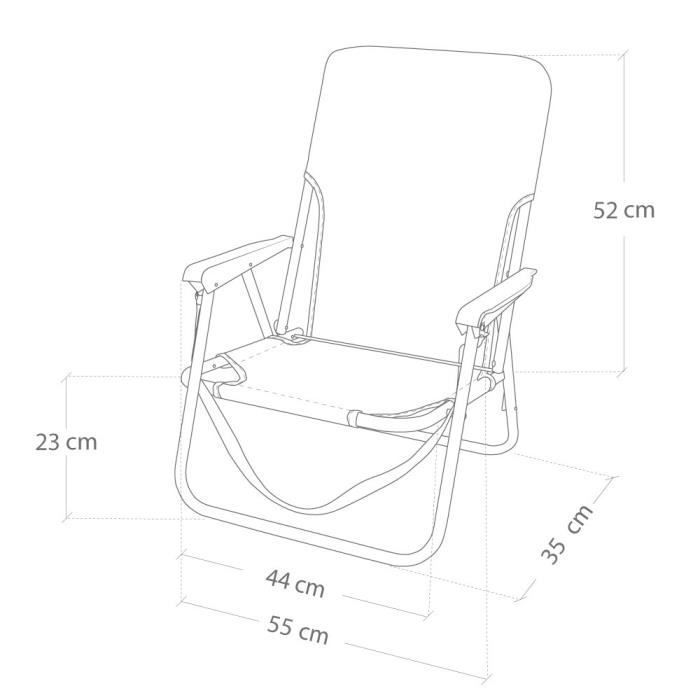 Sedia da spiaggia - Aktive - Marinera - Alluminio - Textilene - 55x35x72 cm