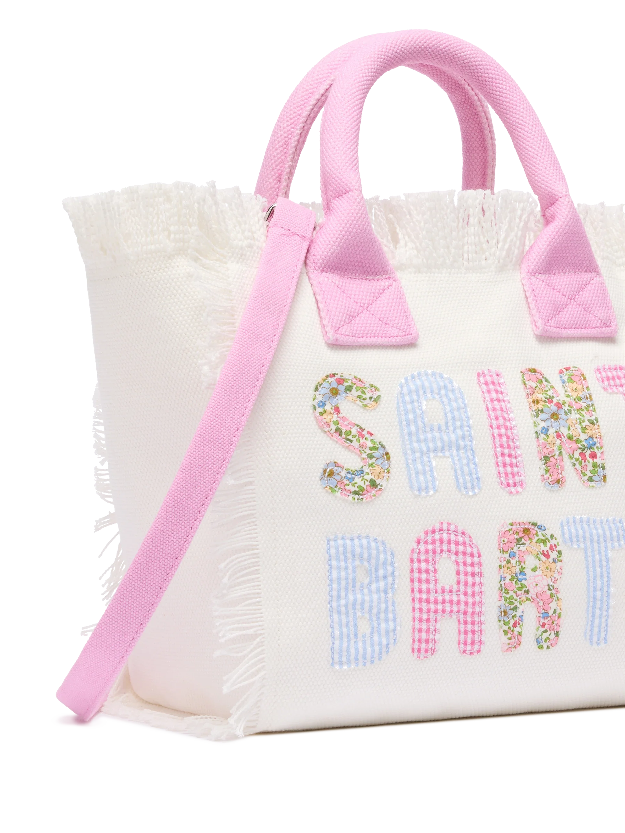 Bolsa Colette em lona de algodão com etiqueta do logotipo de Saint Barth.