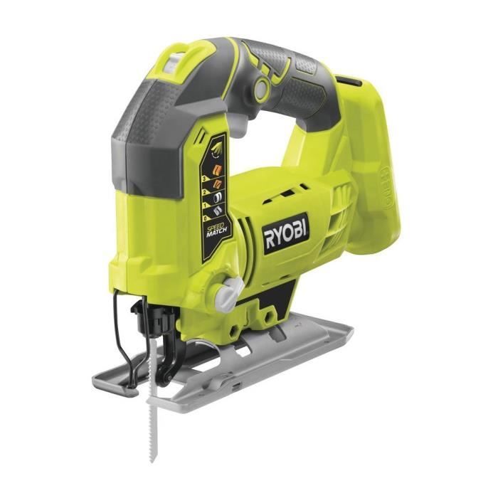 RYOBI - Sierra de calar pendular ONE+ de 18 V - Capacidad de corte en madera de 101 mm - Recorrido de la hoja de 25 mm - Incluye 1 hoja - R18JS-0