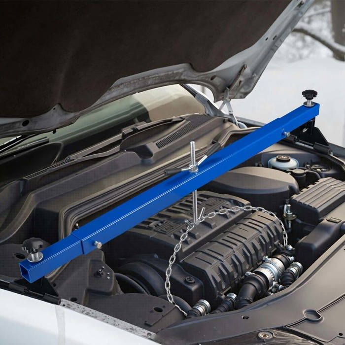 Elevador de motor y caja de cambios Wiltec 300 kg máx. Rojo – Barra transversal, guardabarros – Soporte del motor – Viga de elevación del motor – Altura