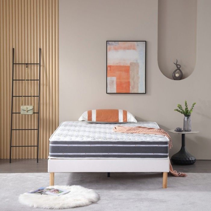 Colchón de 120x190 cm - JULIEN BEDDING - Extra firme - Espuma viscoelástica - Confort óptimo - 23 cm