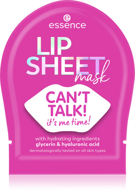 plátýnková maska na rty essence LIP SHEET