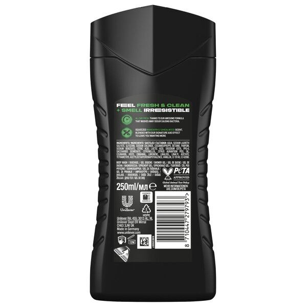 Axe Africa Αφρόλουτρο και Σαμπουάν 3 σε 1<br>250ml
