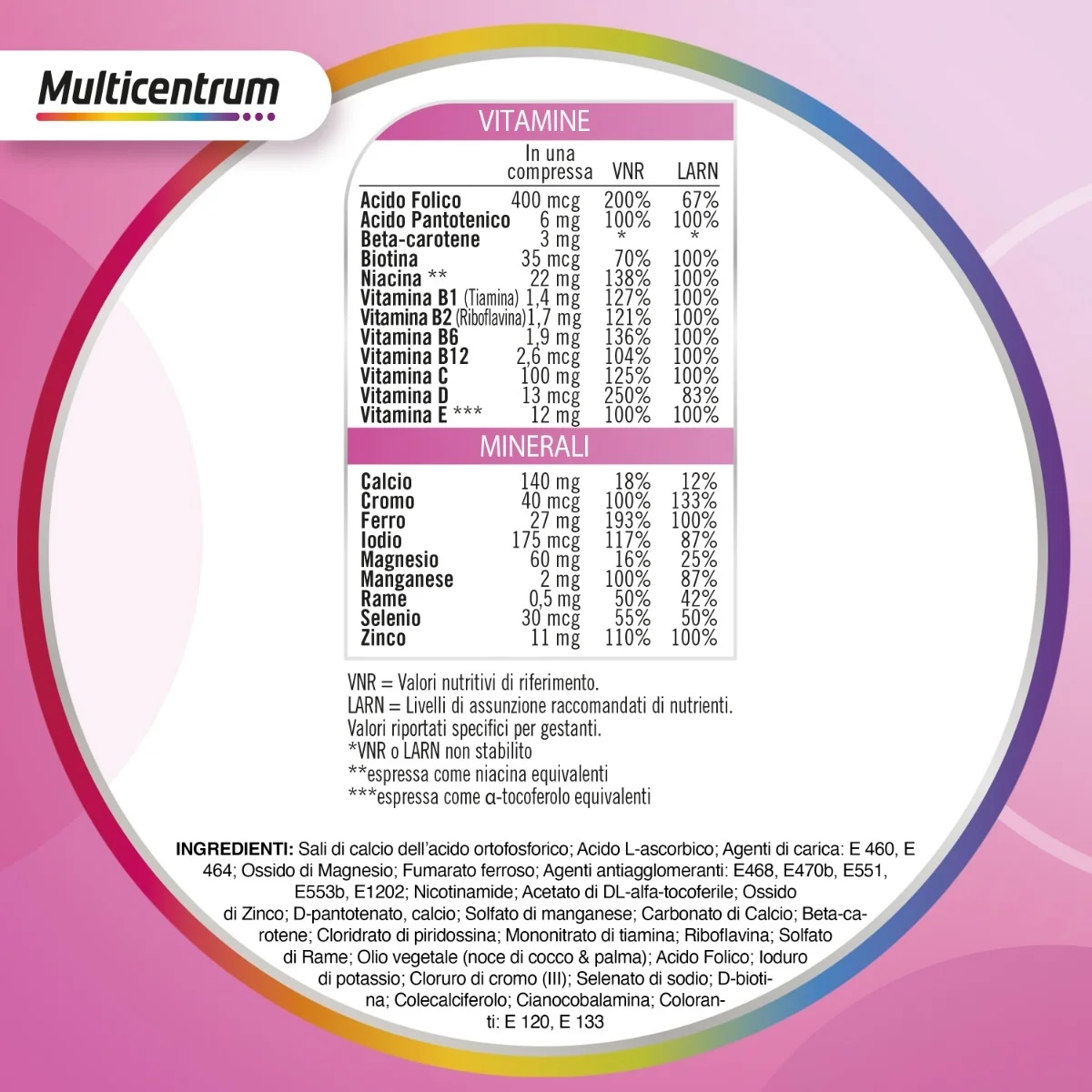 MULTICENTRUM Multicentrum Mamma 30 comprimidos Multivitamínico para mujeres embarazadas