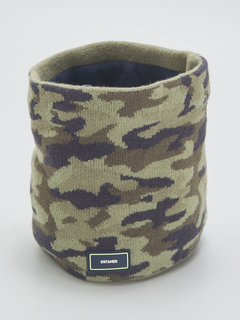 Bufanda tubular con estampado de camuflaje - militar