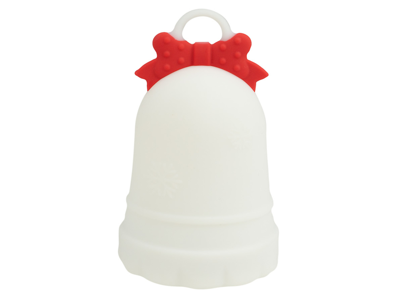Lampka Mary's Dzwonek LED silikonowa biało-czerwona