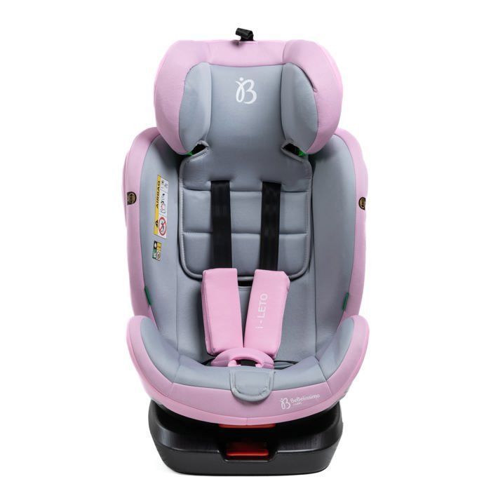 BEBELISSIMO - Isofix car seat - 360° swivel - 40-150cm - 0-36kg - i-size - Leto - pink - side impact protection