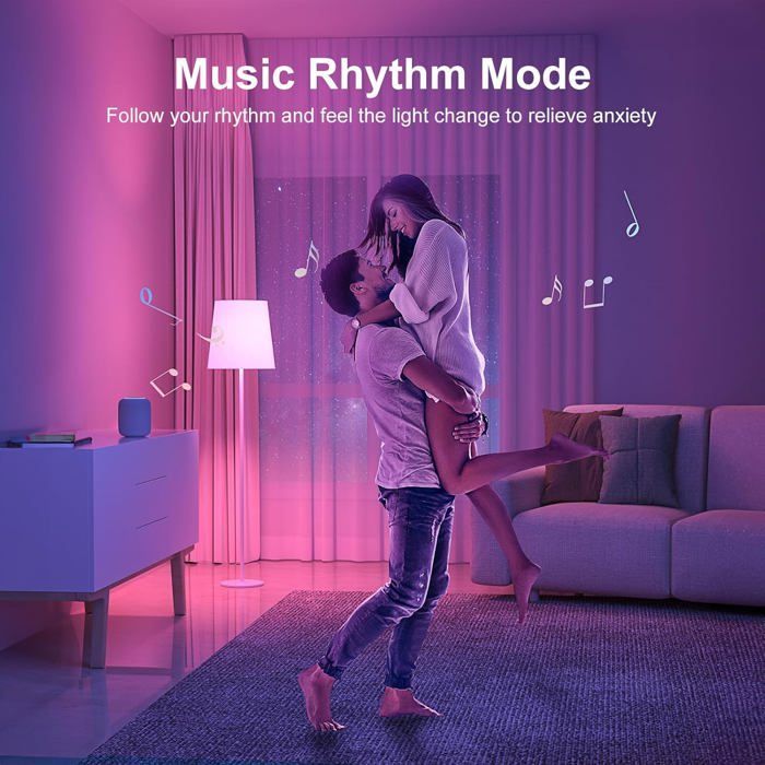 E27 bayonet smart bulb, 9W dimmable LED bulb (white and color), no hub required