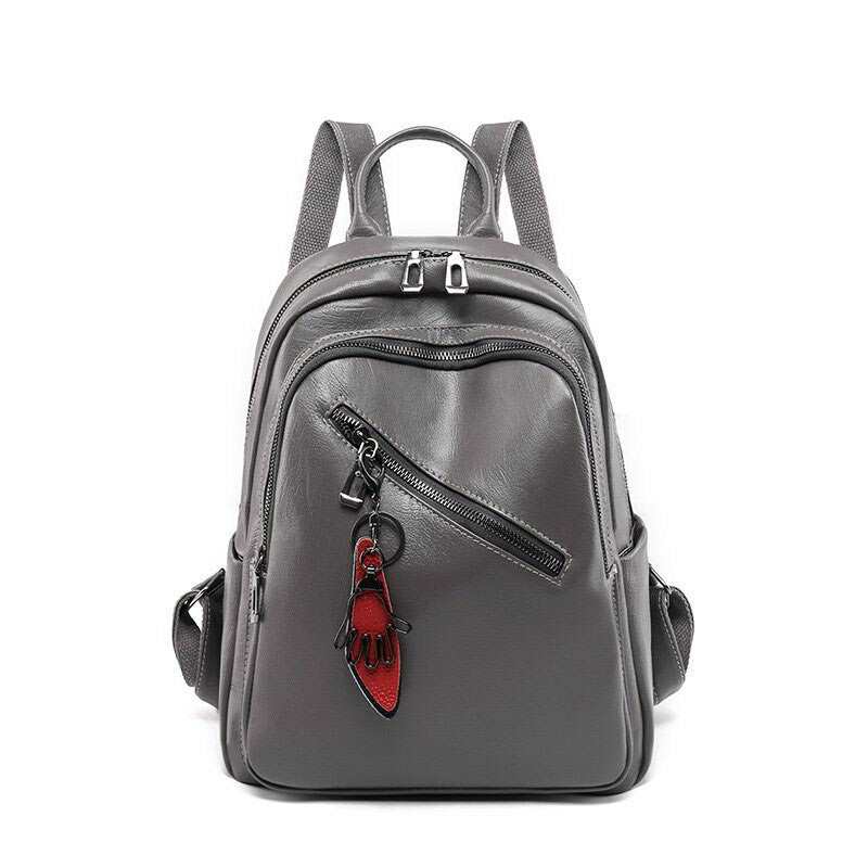 Nuovo zaino da donna in morbida pelle antifurto di alta qualità per studenti, multifunzionale, con doppia cerniera, grande capacità, ideale per il tempo libero e i viaggi.