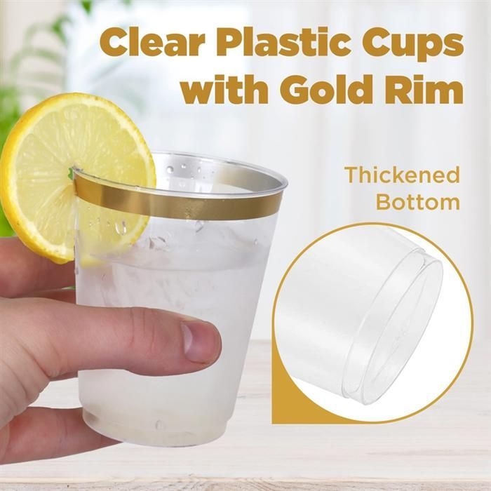50 copas de vino de plástico, copas de vino desechables transparentes, copas de vino de plástico, copas de cóctel transparentes, vasos desechables