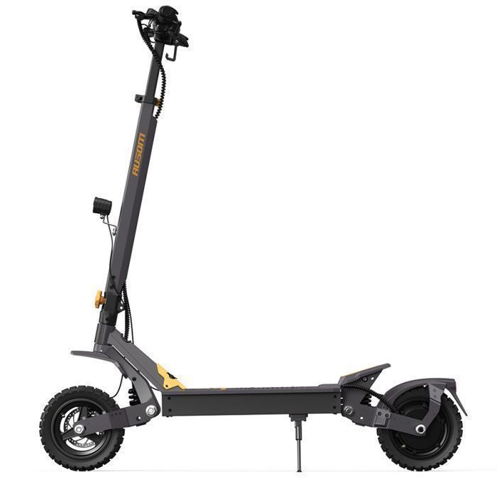 Patinete elétrico Ausom L1 - Motor de 1100 W (pico) - Bateria de 15,6 Ah - Pneus sem câmara de 10