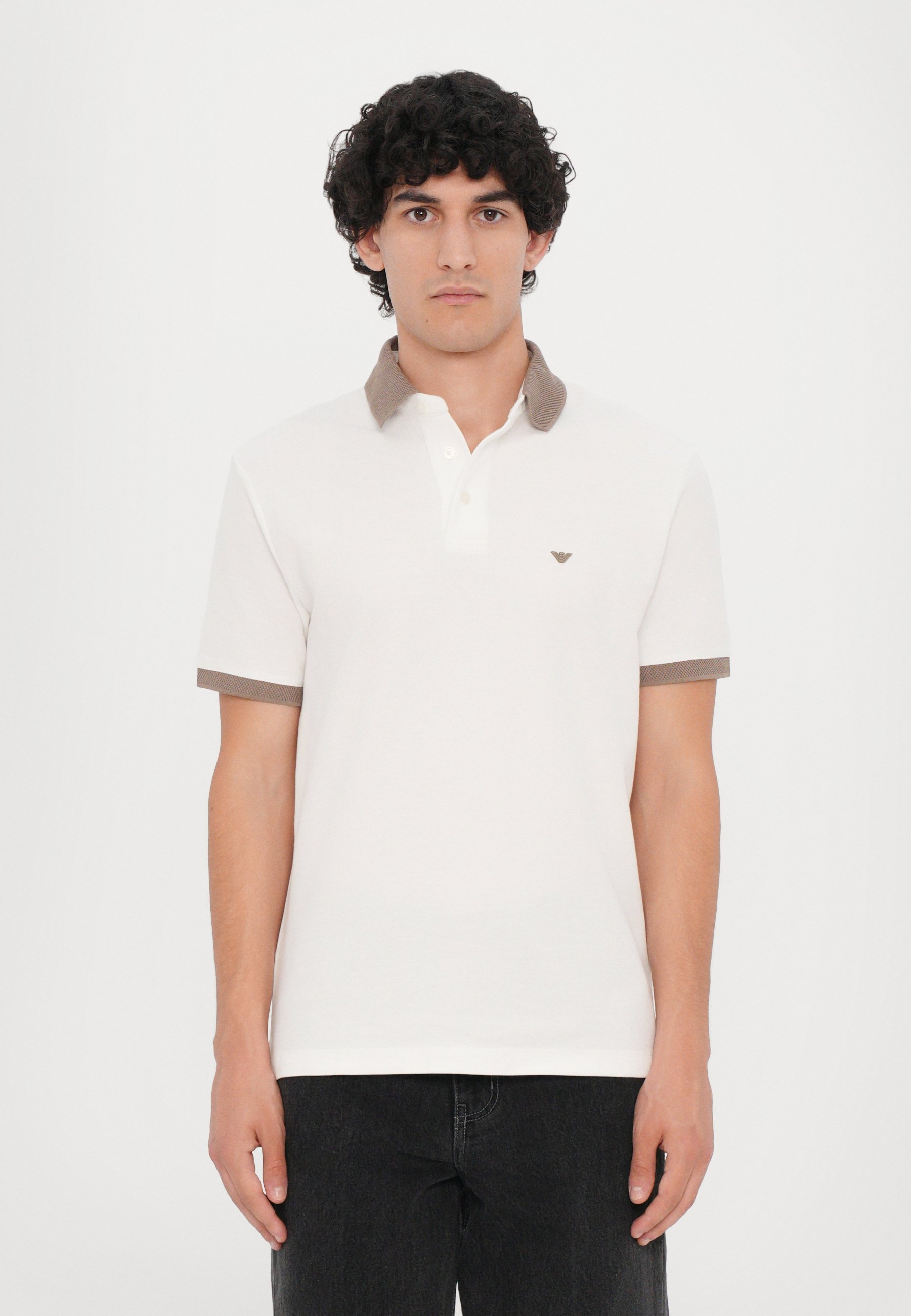 Polo Emporio Armani - Blanc neige