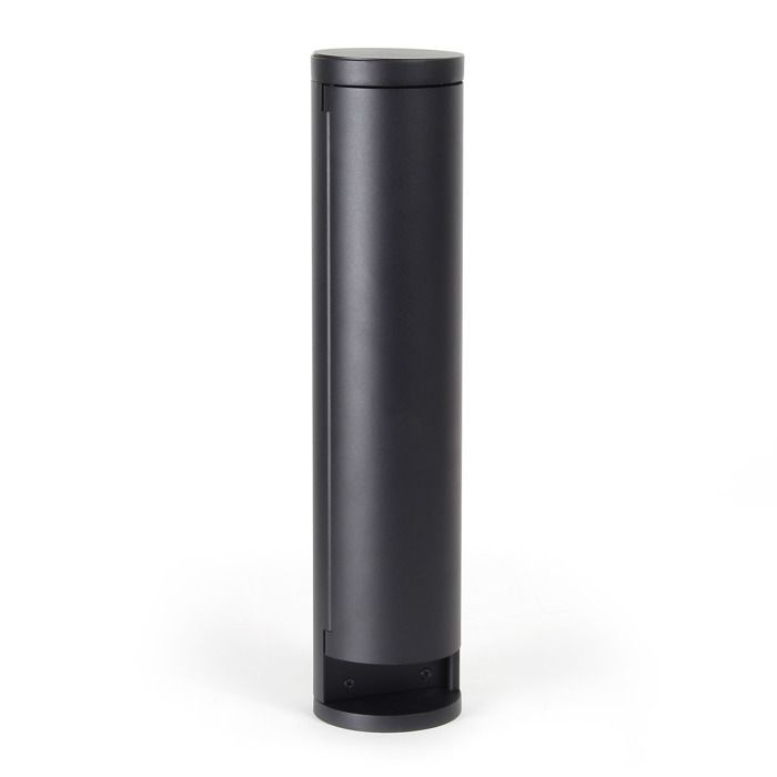 Wiltec Borne de jardin avec 2 Prises de courant – pour l’extérieur – en Aluminium – IP44 – Éclairage d’extérieur Pilier Potelet exté