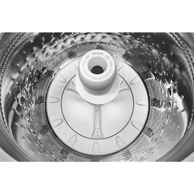 Maytag 4,5-Kubikfuß-Toplader-Waschmaschine mit hocheffizientem Rührwerk (Weiß)