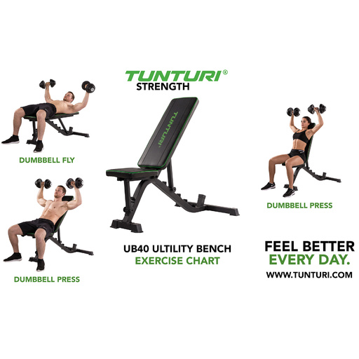 Banco De Musculación Ub40 Utility Bench Tunturi.