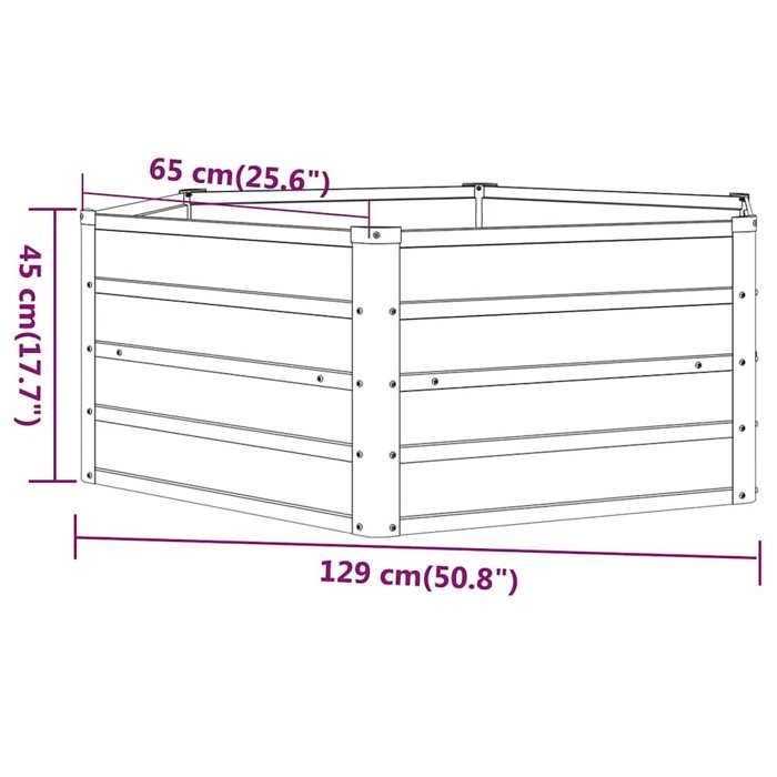 vidaXL Macetero elevado para jardín, jardinera, balcón, patio, exterior, color óxido 151946
