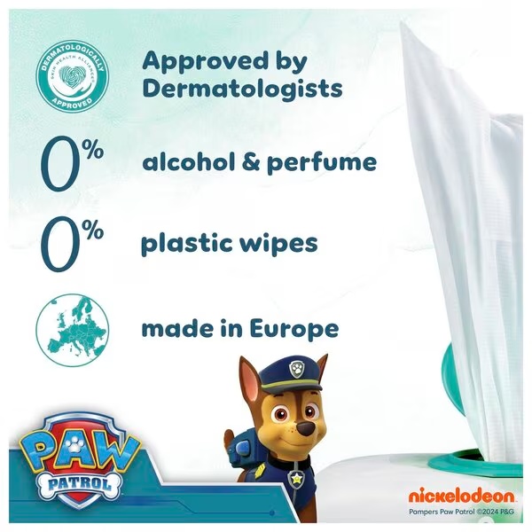 Pampers Harmonie Aqua Paw Patrol otroški robčki<br>15 x 48 kosov