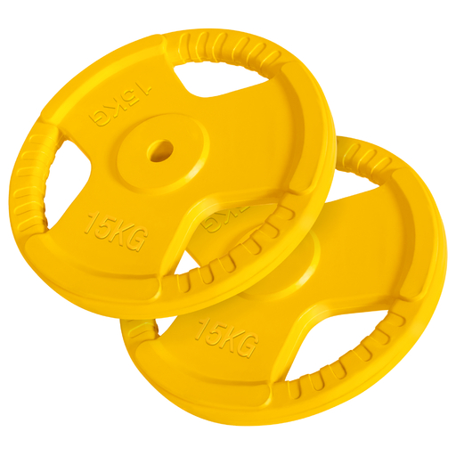 Gorilla Sports komplet diskov s tremi oprijemi 2x15kg