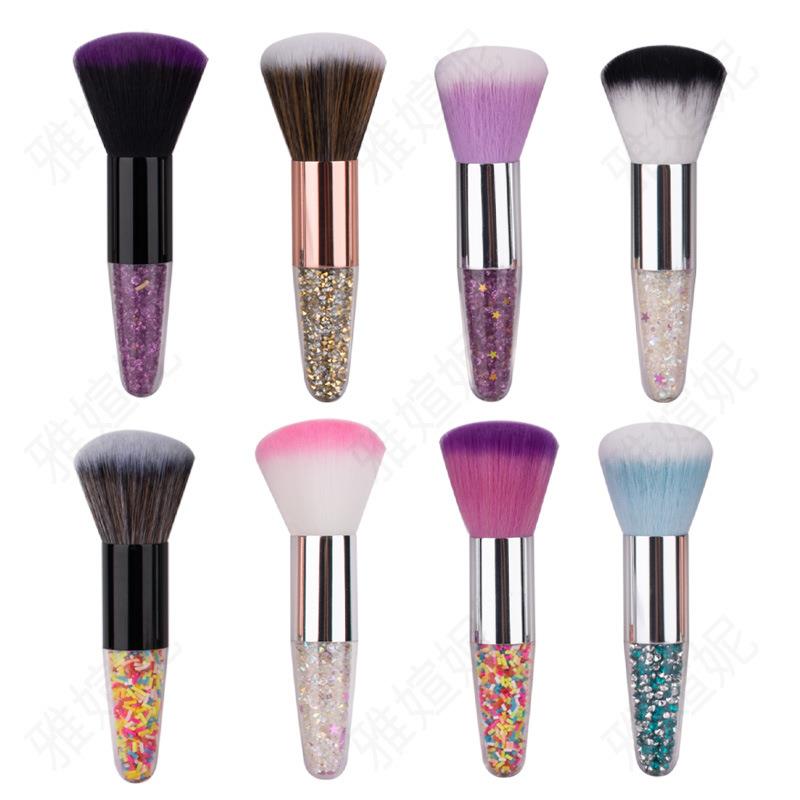 Nouveau pinceau fond de teint professionnel Chubby Diamond, pinceau de maquillage plat 8 couleurs pour maquillage crème, pinceaux cosmétiques professionnels