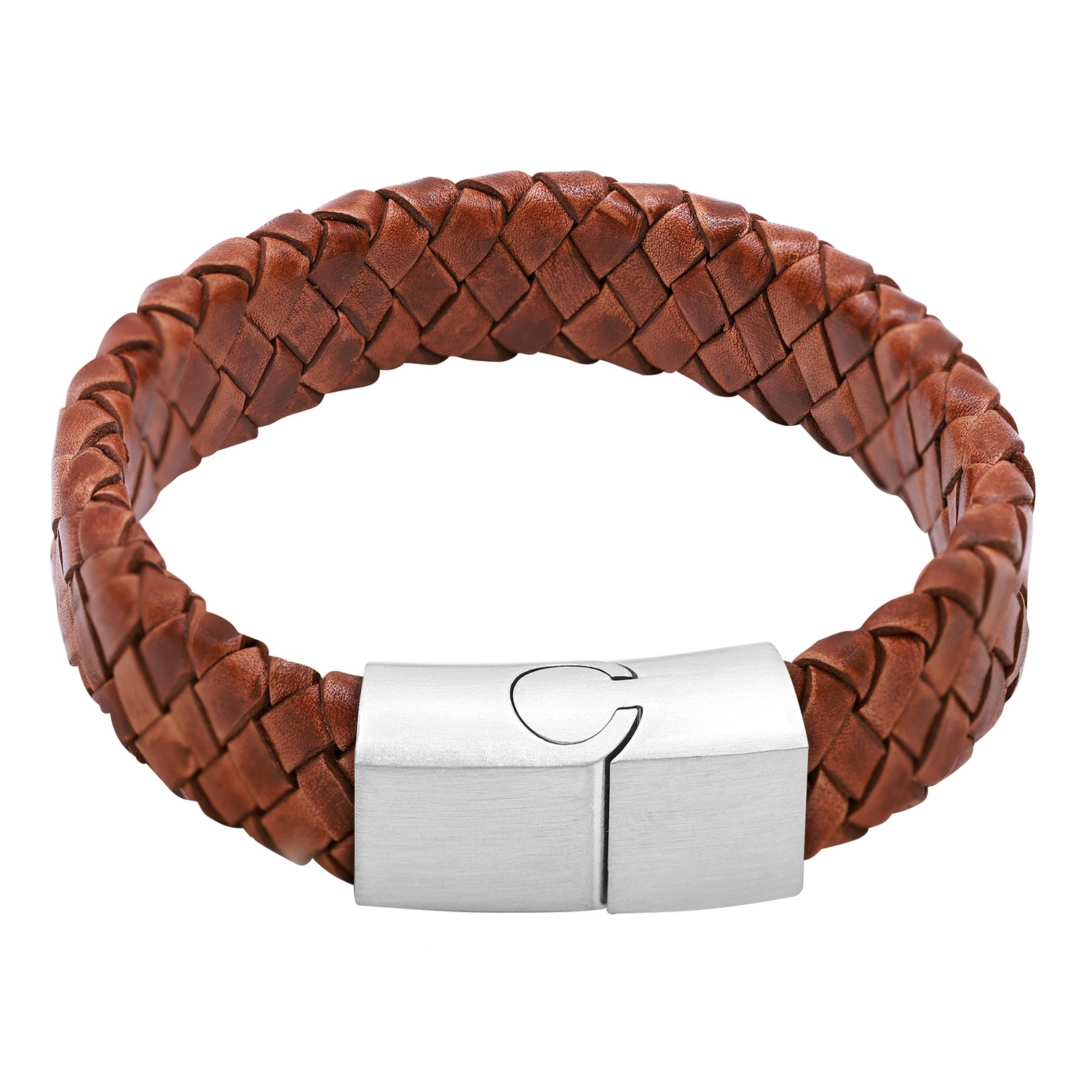 Heideman Bracelet en cuir Keno cognac
