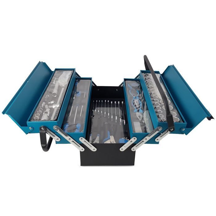 Kraft Müller KM-85PCS Heavy-Duty Metal Tool Set with 85 Chrome Vanadium Tools, Screwdrivers, and Pliers