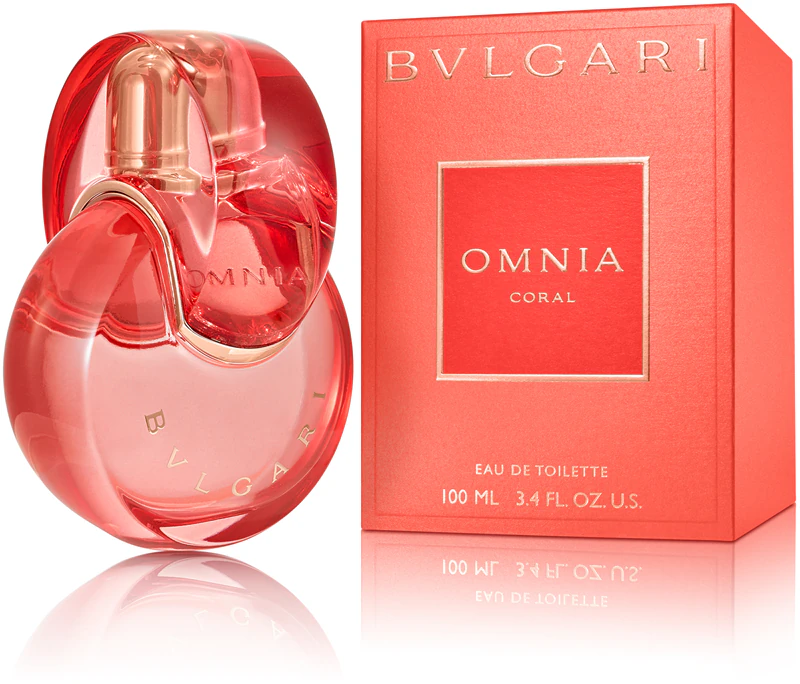 Frasco recarregável de BVLGARI Omnia Coral Eau de Toilette para mulheres