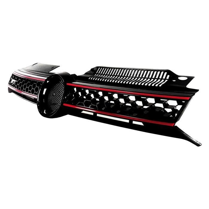 Frontgrill ABS VW Golf 6 fra 2008 til 2012 Sort - Rød, uten emblem - 41177531