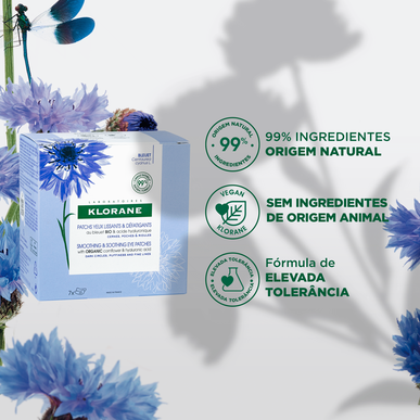Klorane Kornblomst Utglattende & Beroligende Øyelapper Cyan Bio med Hyaluronsyre 7 enheter 7 enheter
