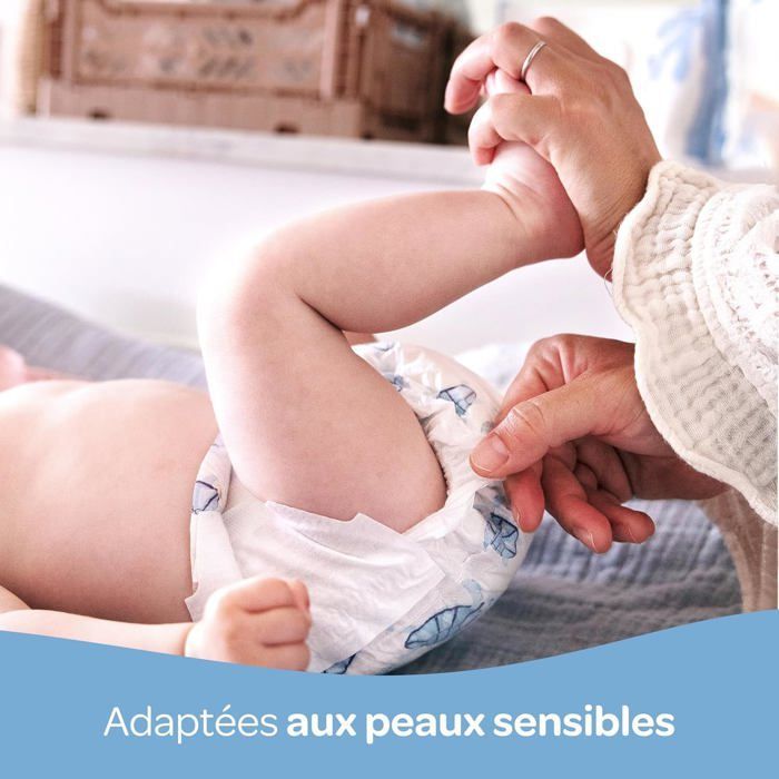 BIOLANE - Baby diapers size 2 (3-6kg) - Sensitive Skin - Half pack of 81 diapers