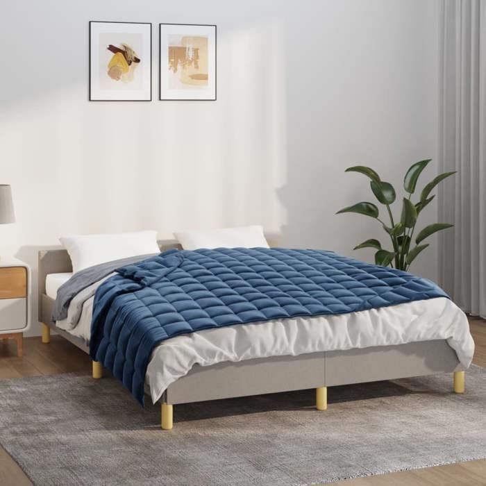 Coperta ponderata vidaXL blu 122x183 cm 5 kg Tessuto 3154847