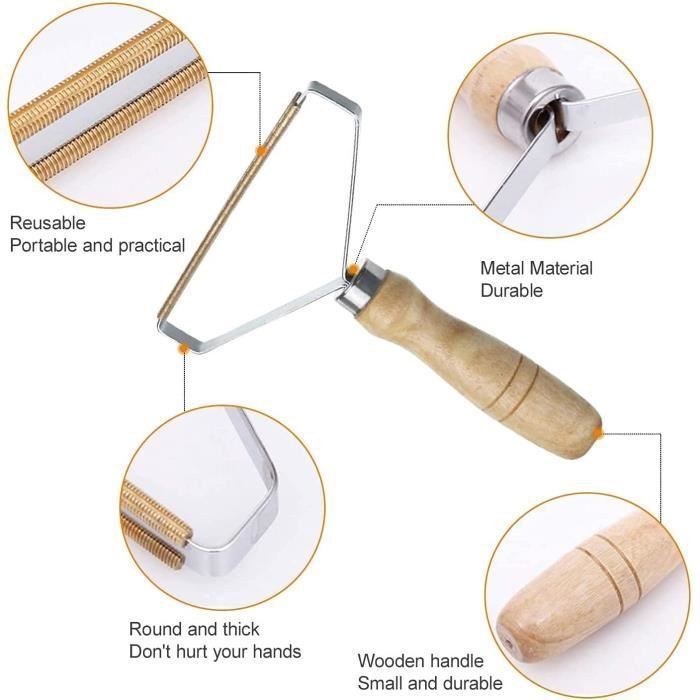 Rasoirs Anti-Bouloches, Brosse Manuel Anti Poil Lot de 2, Décapant de Peluches de Vêtements Lint Remover pour Tapis de Poils