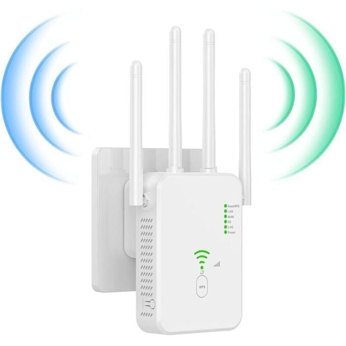 Outdoor WiFi Repeater 2025 1200Mbps Dual Band 5GHz/2.4GHz Compatible with All Routers + Ethernet Port