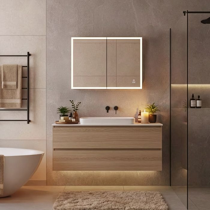 Espelho de LED HOME DELUXE EVE – Cor: Preto – Tamanho: 80 x 60 cm