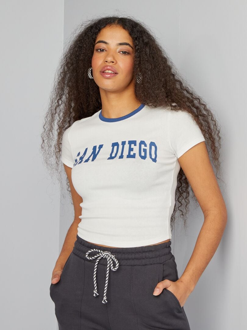 Camiseta corta 'San Diego' - BLANCA