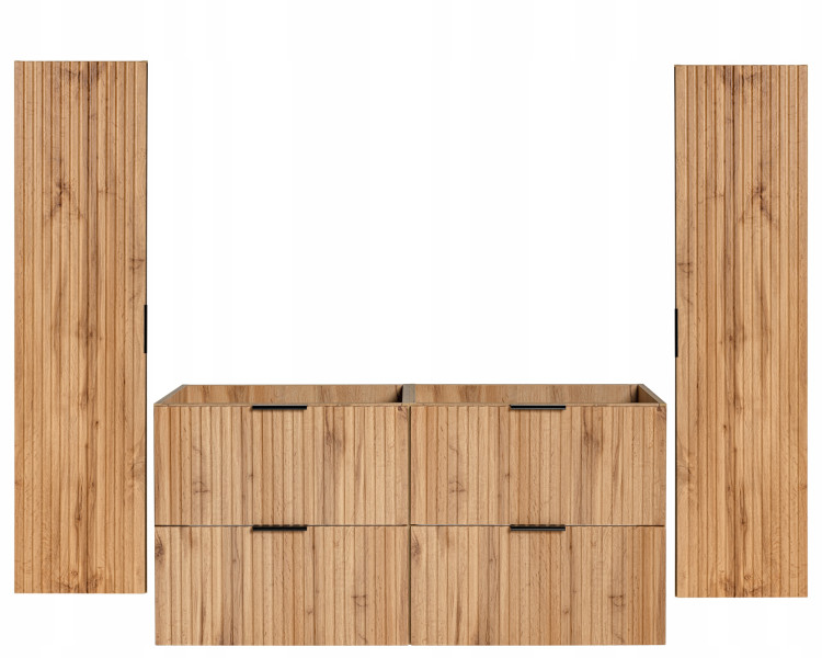 KOMPLET Mebli do Łazienki ADEL OAK 4  elementy DĄB WOTAN