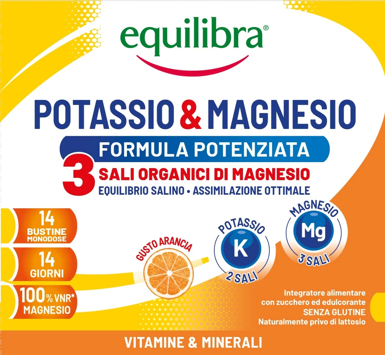 EQUILIBRA Kalij in magnezij 3 14 vrečk Dodatek mineralne soli