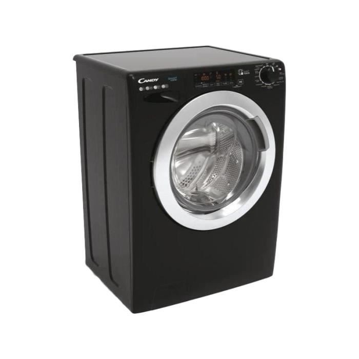 Lave-linge hublot CANDY CSS1410TWMCBE/FR - 10 kg - Induction - Vapeur - 1400 trs/min - Classe A - Programmes rapides - Noir