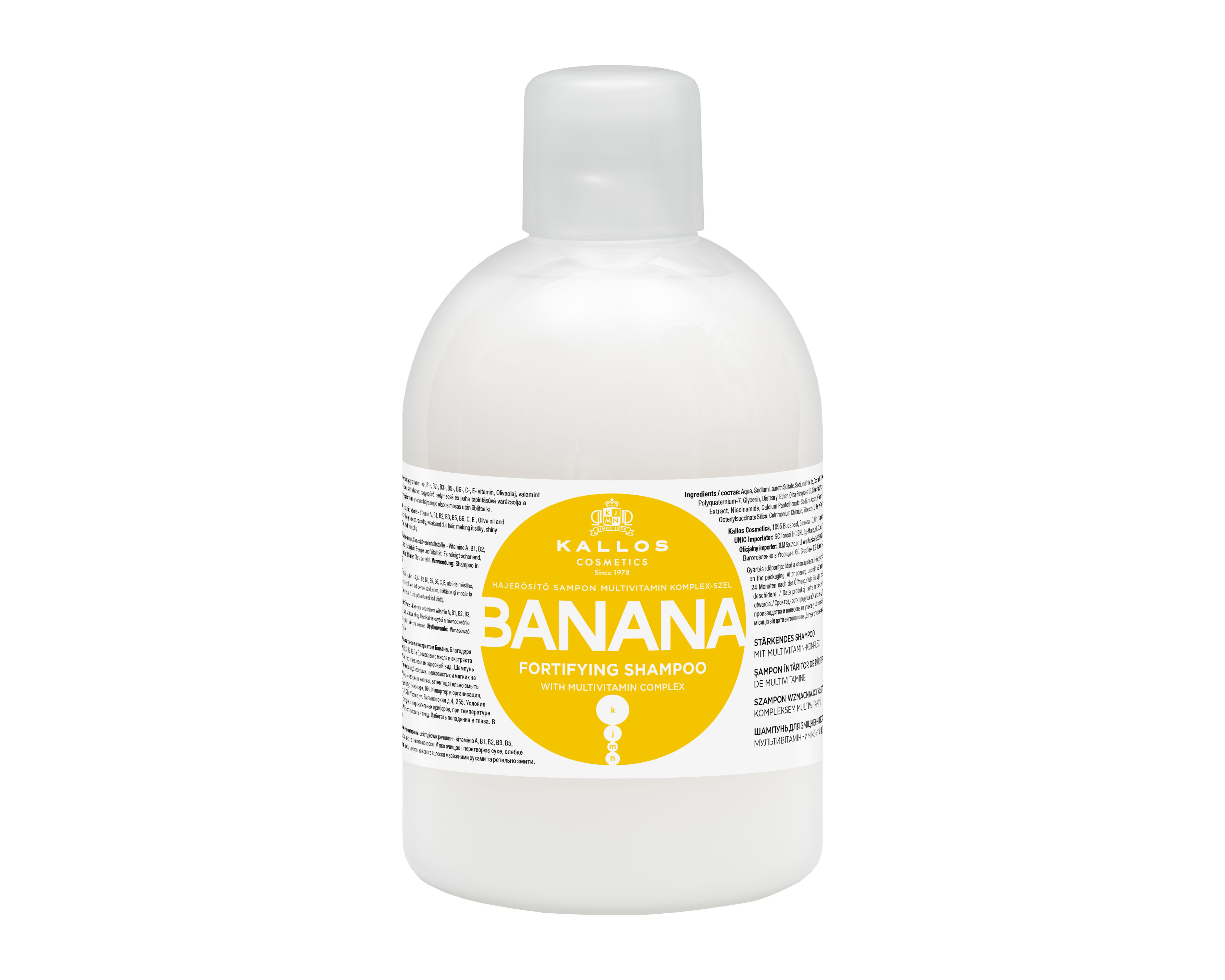 Šampūnas su bananų ekstraktu Šampūnai