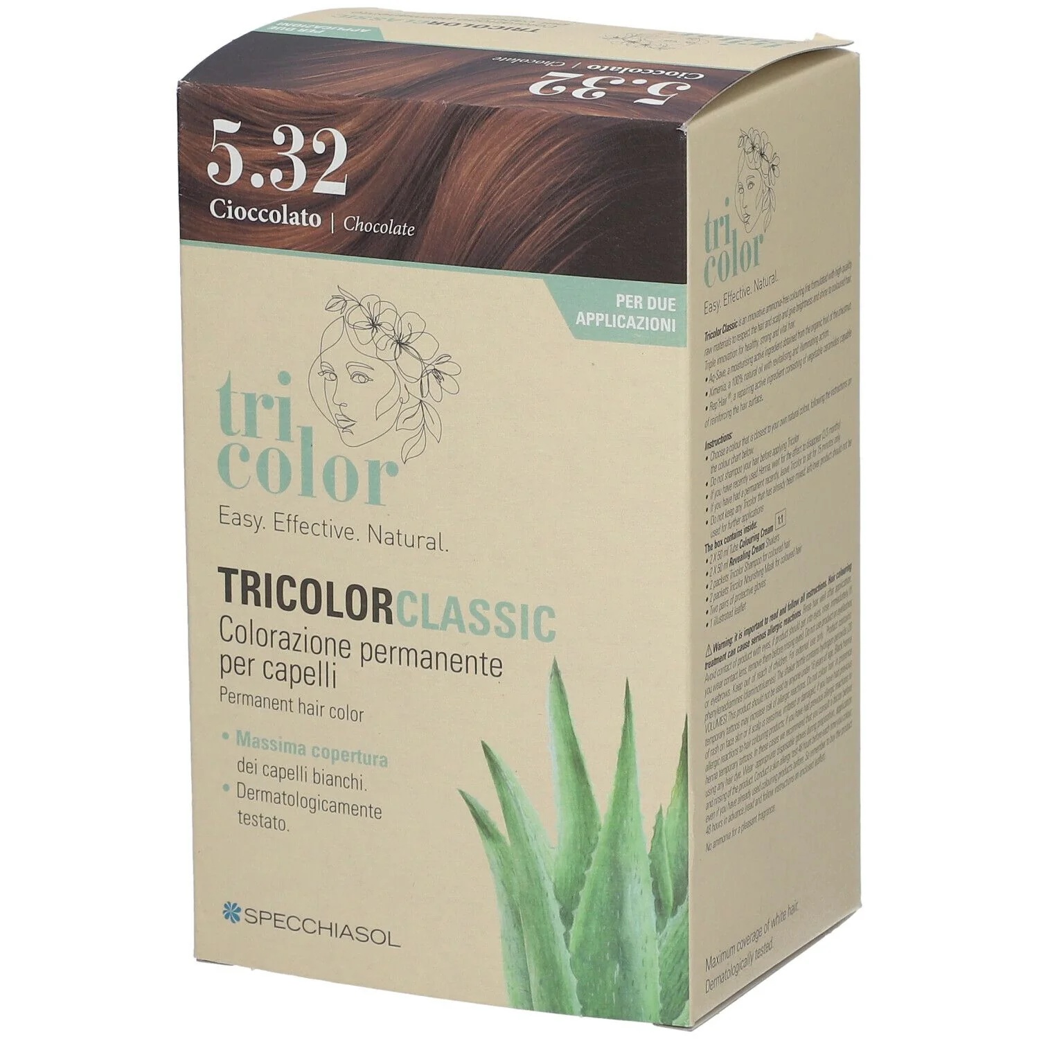 Specchiasol Tricolor Classic 5.32 Permanente Haarkleur Chocolade