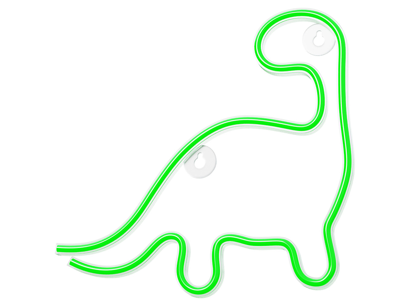 Kinkiet neonowy dziecięcy Dinozaur LED zielony