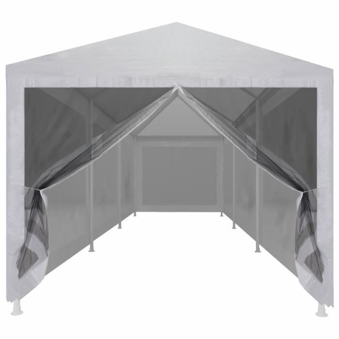 MAISON | Tonnelle de jardin Tente de réception | Tonnelle de réception Barnum avec 8 parois en maille 9 x 3 m Classique | 50301