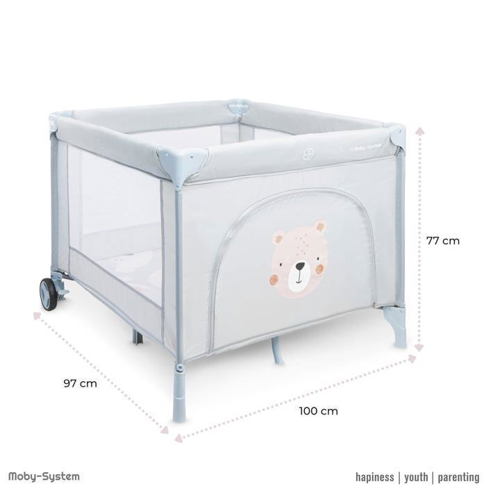 NC Travel Cot, Easy-to-Fold Travel Cot, Mattress, Carry Bag
