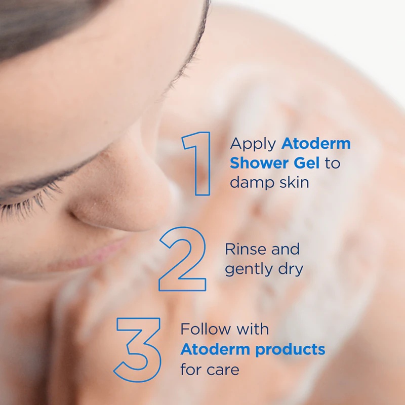 Bioderma Atoderm Gel, maiga dušas želeja sausai un jutīgai ādai.