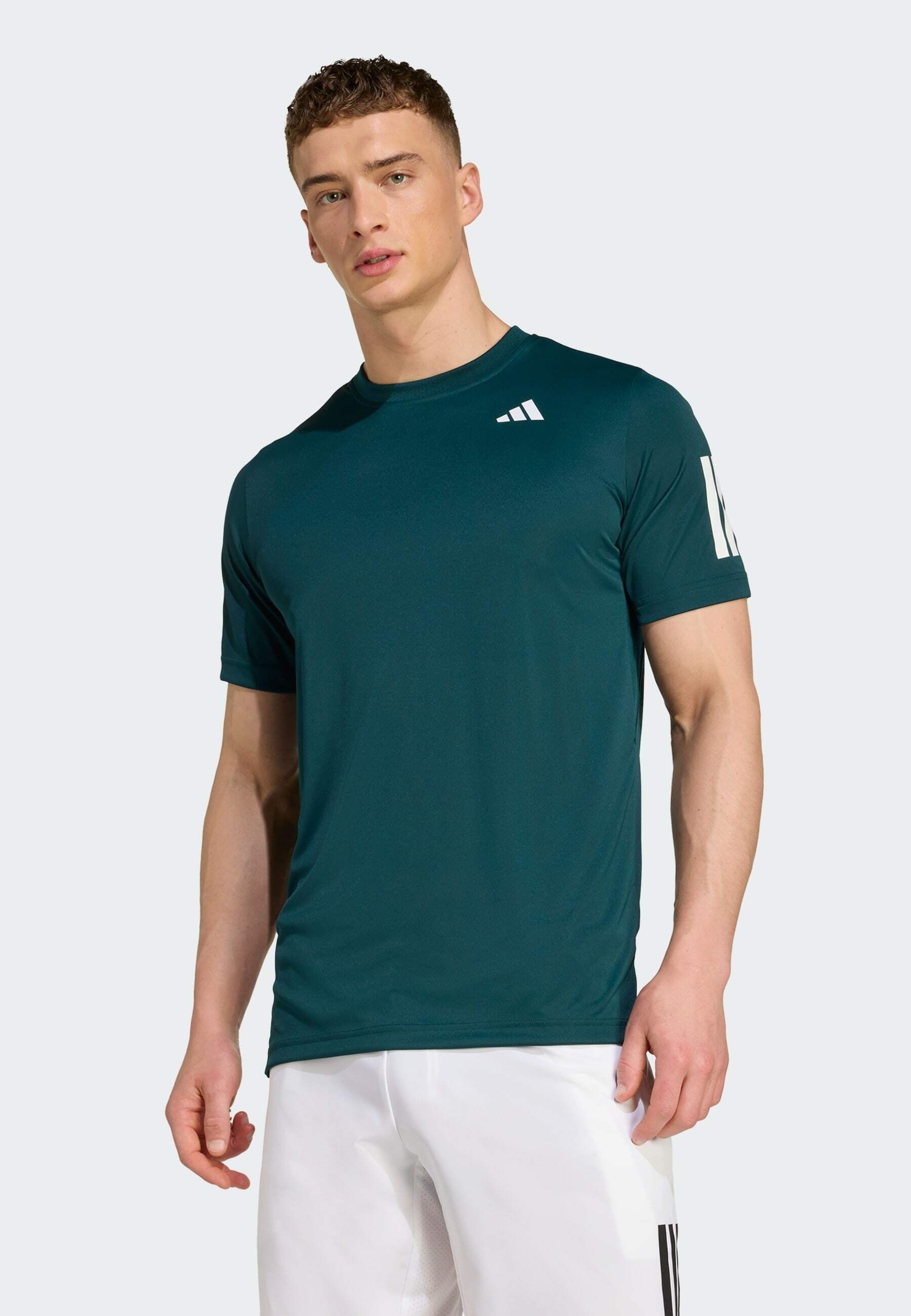 T-shirt sportiva adidas Performance CLUB 3 STRIPES TEE - aurora ivy