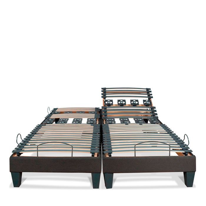 Set mit 2 elektrischen Rochereau-Bettgestellen, 2 x 90 x 200 cm, Lattenrost und Stützen