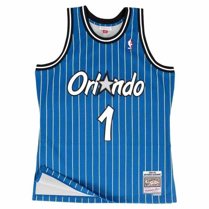 Maglia Swingman in mesh - MITCHELL & NESS - Orlando Magic - Anfernee Hardaway - 100% poliestere - Azzurro cielo