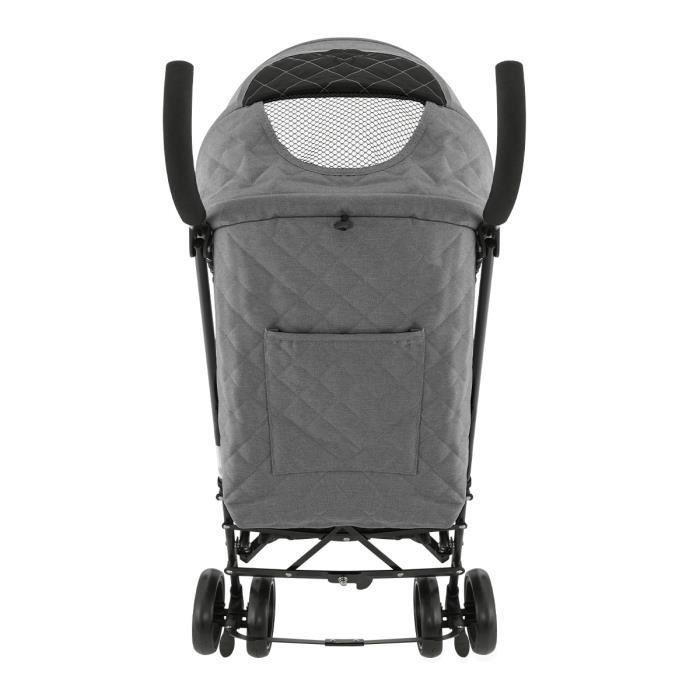 Kikkaboo, poussette, châssis en acier panier roues avant amovibles, repose-pieds [gris foncé]