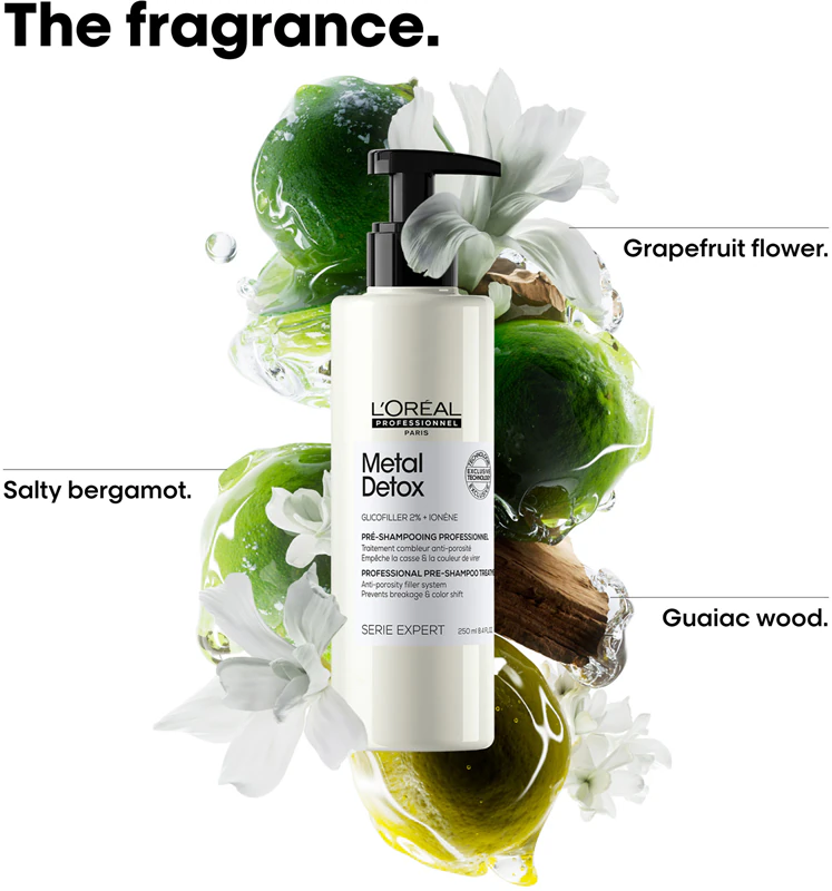 L'Oréal Professionnel Serie Expert Metal Detox, een voedende voorbereiding op de verzorging van gekleurd en beschadigd haar.